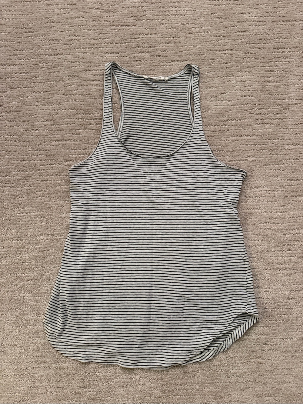 Isabel Marant Etoile 100% Linen Racerback Striped Tank Top Large
